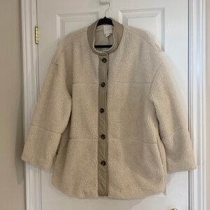 Teddy Coat/Light Oversize Jacket Button Down